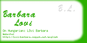barbara lovi business card